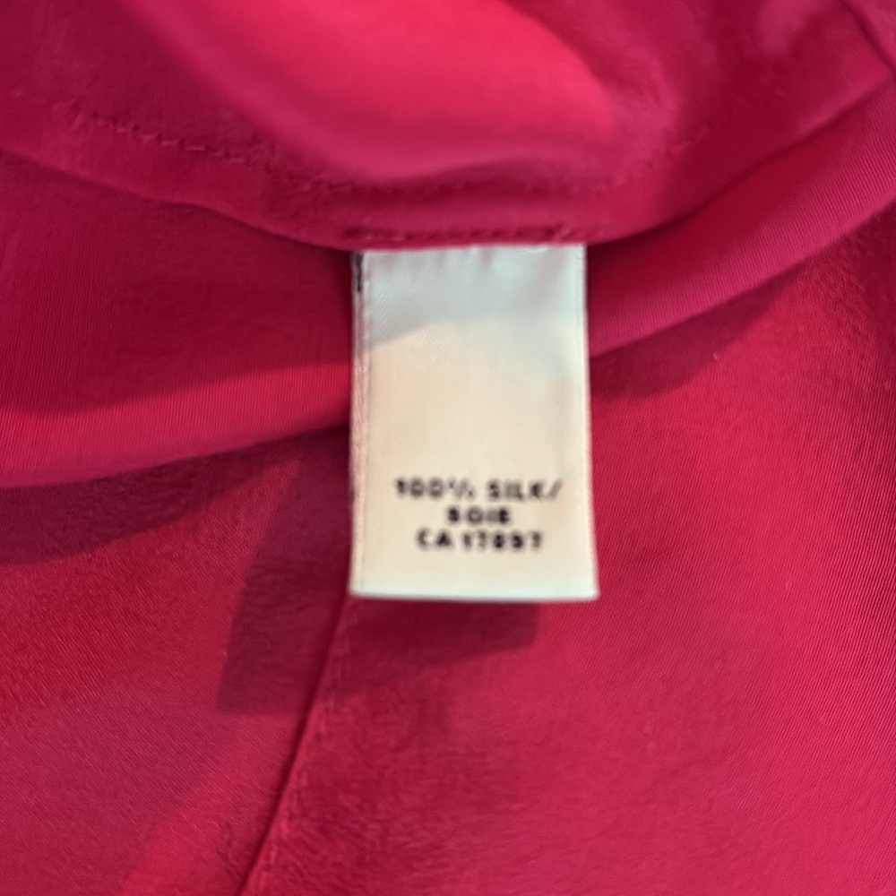 Elegant hot pink silk dress - Picture 5 of 9